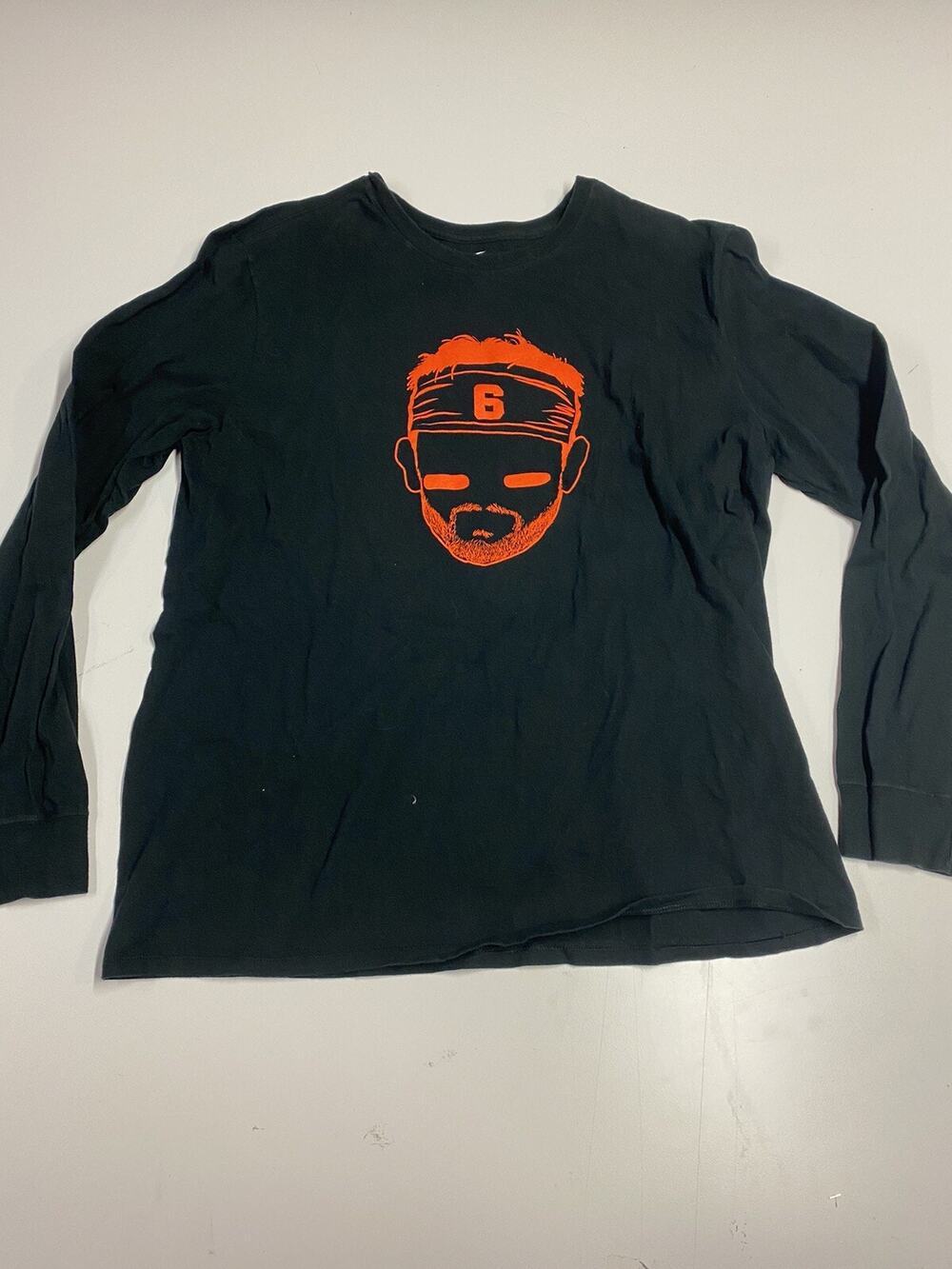 Nike Barstool Cleveland Browns Baker Mayfield Long Sleeve T Shirt Size XL Face